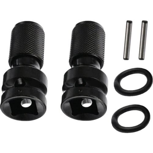 2 Sets 1/2" Square Female Drive To 1/4" Hex Shank Socket Converter Adapter
