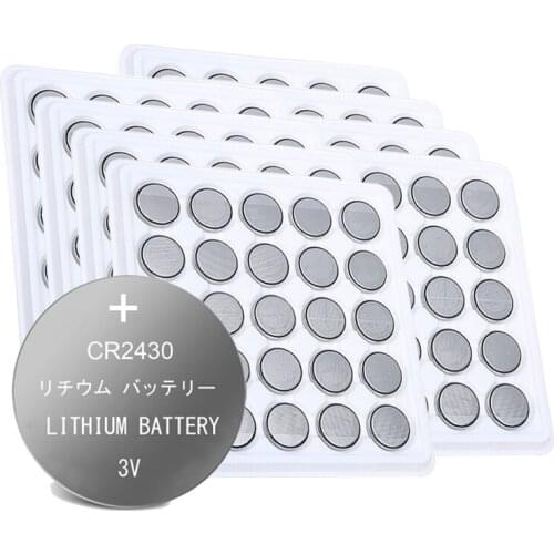 200pcs CR2430 CR 2430 ECR2430 Button Coin Batteries DL2430 BR2430 KL2430 3V Lithium Battery For Watch Toy hearing aids