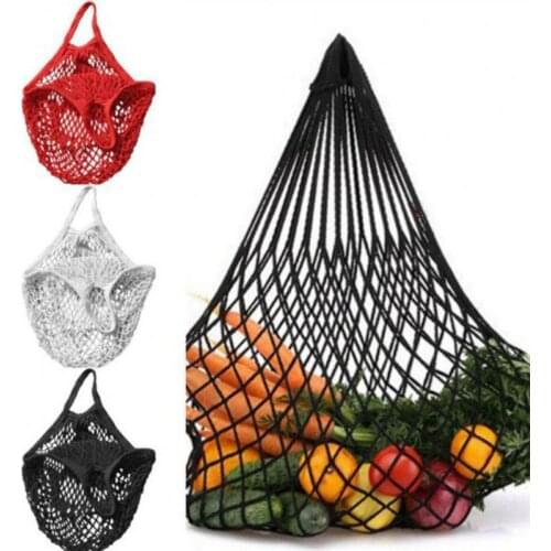 2021 Mesh Shopping Bag Reusable String Fruit Storage Handbag Closet Organizer Space Saver Organizer