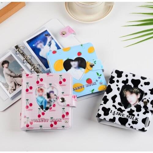 3Inches Cartoon Album Holds PVC Hollow Love Heart Model Photo Holder Photo Album 3 Plug-in Letters Business Card Bag Card Holder