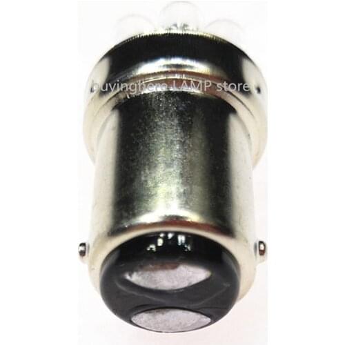 3pcs LED BA15D blue red yellow green Indicator warning light bulb machine alarm light bulb 12V b15 Double contact ba15d 24V red