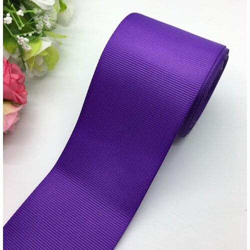 3yards/lot 2Inch 50mm Wide Purple Grosgrain Ribbon Hair Bows Wedding DIY Crafts
