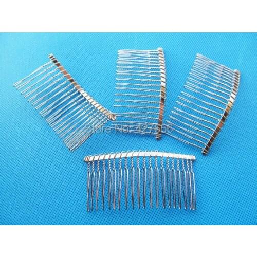 50pcs Silver tone/Black/Golden Smooth Sideway Braided Hair Comb Charm Finding, 20pcs Teeth,DIY Accessory Jewellery Making