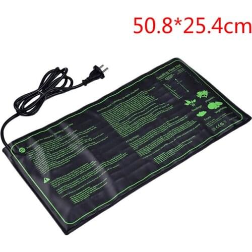 A,Seedling Heating Mat 20*10inch Waterproof Plant Seed Germination Propagation Clone Starter Pad 110V/220V Garden Supplies 1 Pc