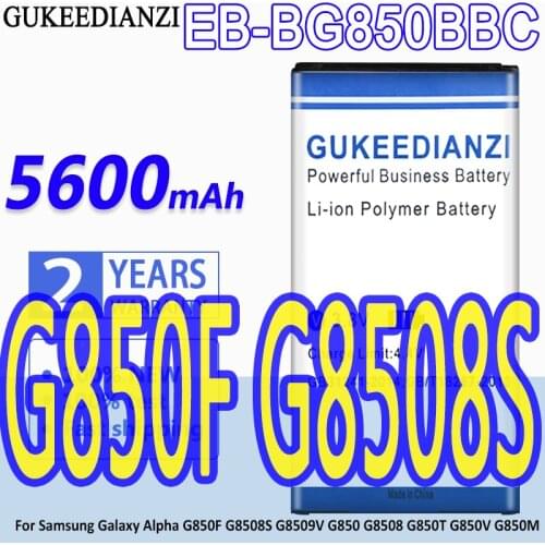 GUKEEDIANZI Battery For Samsung Galaxy Alpha G850 G850F G8508S Li-ion Batterie For SM-G850M 5450mAh EB-BG850BBC Phone Battery