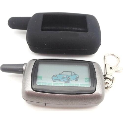 A9 2-way LCD Remote Control KeyChain + A9 Silicone Case For Two Way Car Alarm System Twage Starline A9 Key chain Fob
