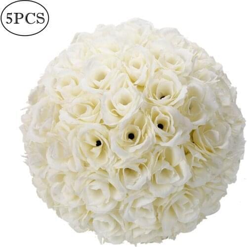 Flower Balls Ivory White Wedding Decoration 5Pcs 25CM 190823211