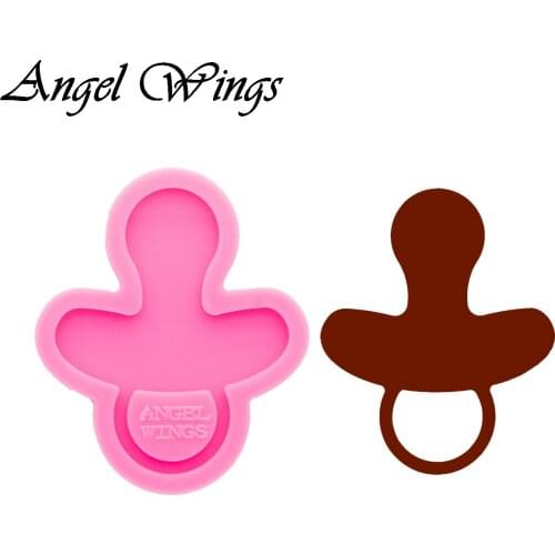 Baby Nipple Keychains Silicone Molds DIY Necklace Jewelry Shiny Epoxy Resin Mould Custom wholesale DY0296