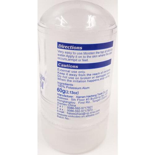 Body Deodorant Alum Stick Underarm Remover Body Smelly Block Antiperspirant EF