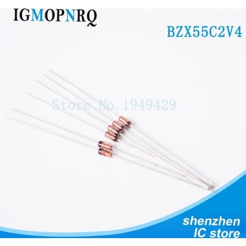 200PCS 0.5W 2.4V BZX55C2V4 1/2W DO-35 Diode Zener 500mW 2v4 New fast delivery