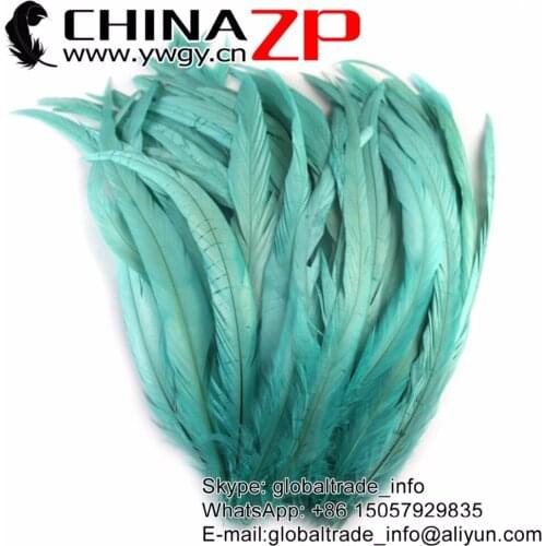 Exporting from CHINAZP Factory 100pieces/lot 30~35cm Length Party Decoration Fully Dyed Green Rooster Tail Feathers
