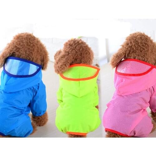 Pets Hooded Dog Raincoat Waterproof Clothes For Small medium large Dogs Clothing Dog Raincoats Poncho Puppy Raincoat Supplies