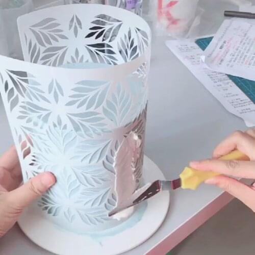 Geometric Diamond Pattern Cake Mold/Hollow Shape Printing Plate Lace Mold/DIY Drawing Mold Dark Pattern Relief