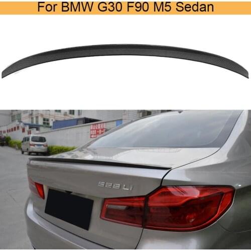Carbon Fiber Rear Trunk Spoiler Wing for BMW 5 Series G30 F90 M5 Sedan 525i 528i 2017-2019 Car Rear Trunk Boot Lip Wing Spoiler