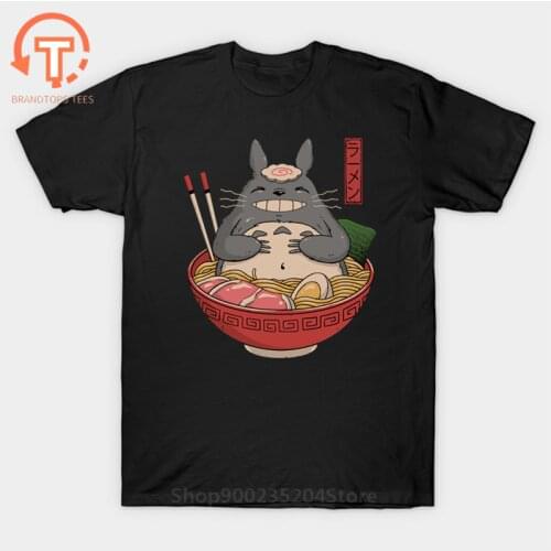 Japanese Anime Style T shirt ramen lover anime manga 80s culture food Neighbors Cute Totoro Outdoor Clothes T-shirt Tops Tshirt