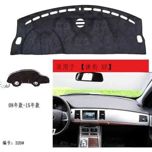 TOMMIA For Jaguar XF 08-15 Dashboard Pad Cover Dash Mat Anti-Sun Velvet Instrument
