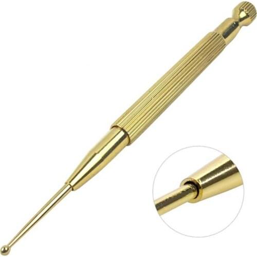 50% Hot Sale Brass Ear Pressure Acupuncture Point Massage Probe Auricular Detection Pen Stick