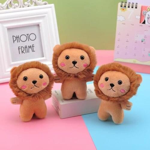 Cute Plush Keychain Metal Buckle Pendant Lion Doll Small Doll Plush Toy Backpack Pendant Party Gift