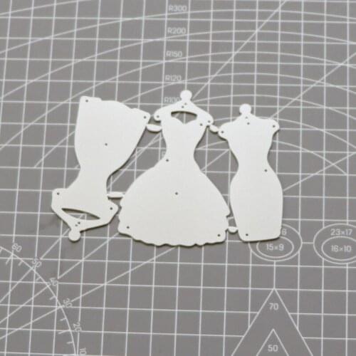 Metal Cutting Dies 3 Pcs Dress Drying Racks Diy Scrapbooking Photo Album Decorative Embossing Paper Card Crafts Die