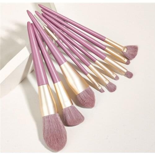 9pcs/set Makeup Brush Set Purple Sweet Potato Eye Shadow Brush Eyebrow Foundation Blush gift Makeup Cosmetics Tools Maquiagem