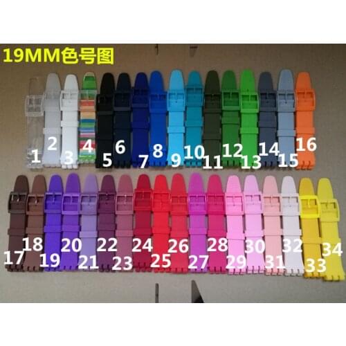 Watch accessories for swatch strap SWATCH silicone watch band 19mm rubber strap for swatch watch