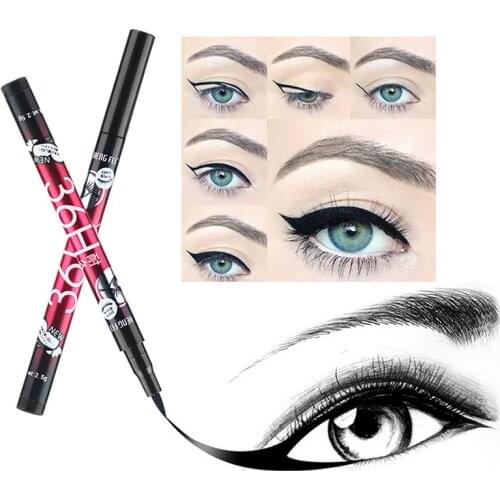 1Pcs Waterproof Long Lasting Black Eye Liner Pencil Quick Dry Smudge-Proof Liquid Eyeliner Pen Eye Makeup Cosmetic TSLM2