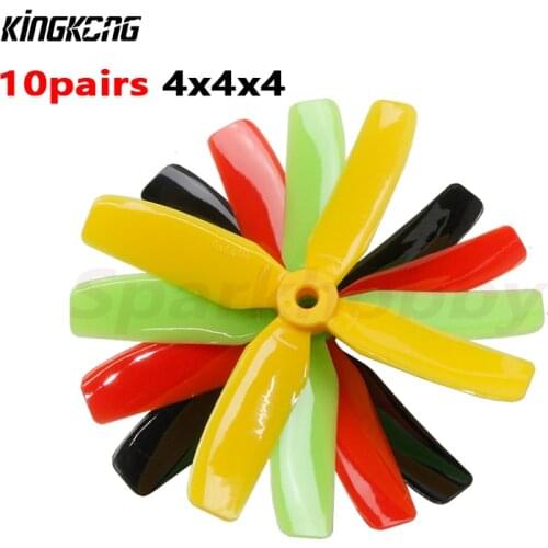10Pairs KINGKONG 4X4X4 4inch PC Propeller Prop 5mm Hub 2204 2205 2206 2207 2209 3-4S motor For RC Quadcopter Multicopter Drones