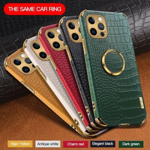 Luxury Magnetic Ring Stand Phone Case For iPhone 11 12 Pro X XR XS Max Mini Plating Silicone Shockproof Cover On 6S 7 8 Plus SE2