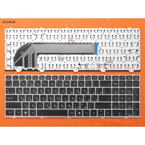 RU Russian New Replacement Keyboard For HP ProBook 4540S 4545S 4740S 4745S Laptop Silver Frame Black Key