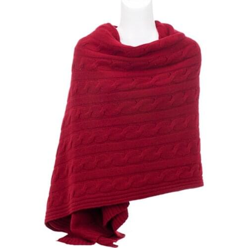 Shanghai story official flagship store warm cashmere shawl scarf female winter fashion scarf knitted cashmere blanket