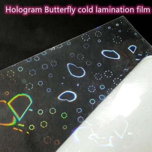 Butterfly texture special effect cold lamiantion film sheets for photos decoration