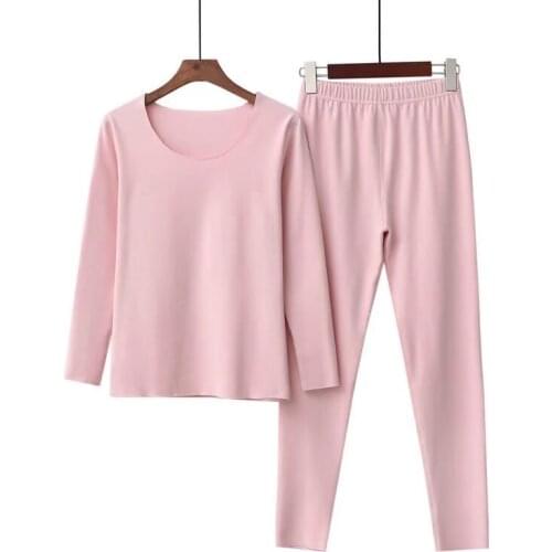 Lingering Warmth Women Thermal Underwear Sets Warm Comfortable Casual Underwear Cotton Long Sets Female Thermal Pajamas