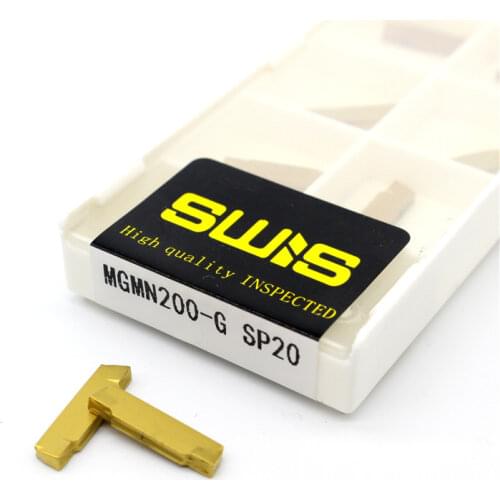 10PCS MGMN200 G SP20 grooving carbide inserts MGMN 200 lathe cutter turning tool Parting and grooving tool Parting off