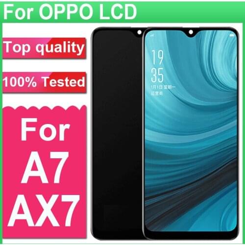 100% Tested 6.2" Display With Frame For OPPO A7 LCD Display Touch Screen Digitizer Assembly For OPPO AX7 LCD Screen