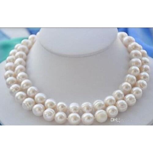 13MM NATURAL WHITE SOUTH SEA BAROQUE PEARL NECKLACE 34" >>> free shipping