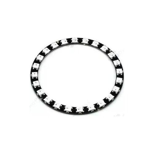 24 canais luzes WS2812 5050 RGB LED circular interna full color-driven development board para Arduino