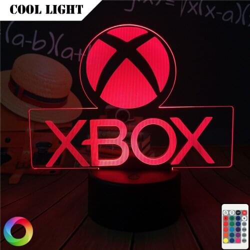 3d Illusion Night Lamp Gaming Room Game Pad Desk Setup Lighting Decor for Playstation Console Icon Logo Sensor Table Light Gift