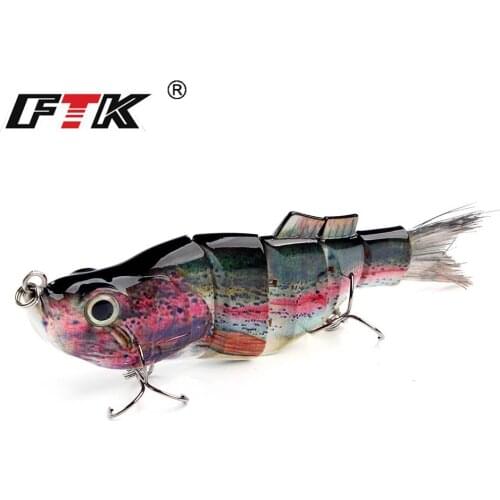 FTK 54g 3D Eyes Multi Jointed Swimbait Hard Fishing Lure 16.5cm Wobblers 5 Segment Jerkbait Fishing Bait Crankbait For Bass Pike