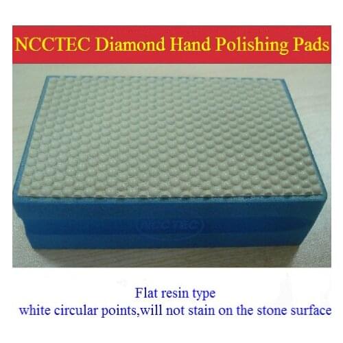 NCCTEC Diamond resin hand heald polishing pads blocks tools for FINE polishing marble granite glass | FREE shipping 90*55*30mm