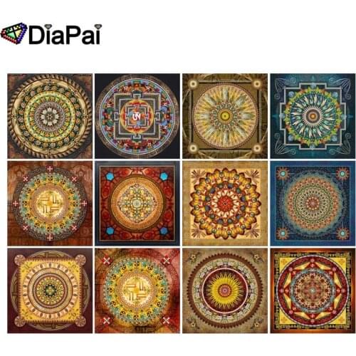 DIAPAI Diamond Painting 5D DIY Full Square/Round Drill "Religious Mandala" 3D Embroidery Cross Stitch 5D Decor Gift