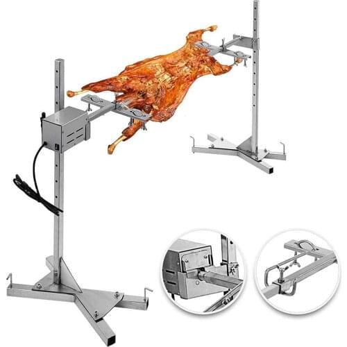 BBQ 15W Automatic Electric Rotisserie Kit Universal Outdoor Rotisserie Kit Grill Rotisserie Spit Roaster Rod Grill For Camping