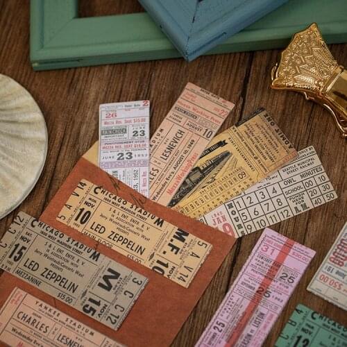 Retro paper Receipt Bill junkJournal Memo Pad Sticky Notes Escolar Papelaria School Supply Bookmark notepad Label Sticker
