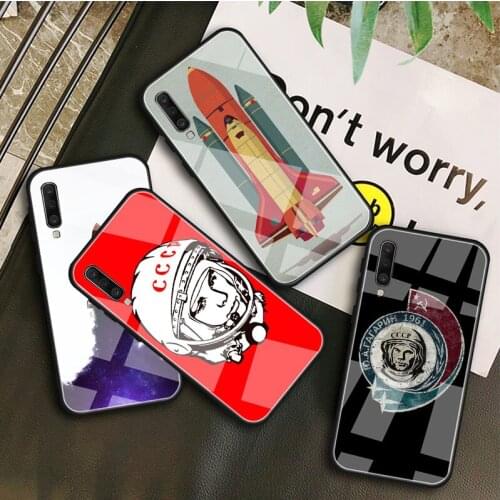 Yuri Gagarin Tempered Glass Case For Samsung Galaxy A 10S 10E 20S 20E 30S 40 50S 60 70 80 90 6 7 8 Shell