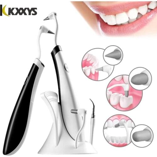 Electric Sonic Dental Calculus Plaque Remover Tools Scraper Teeth 5-in-1 LED Stain Polisher Oral Hygiene Cleaning Mouth Mirror