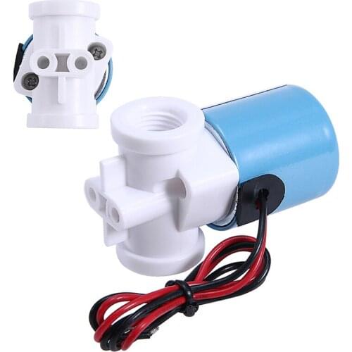 G1/4" Threaded Solenoid Valve Plastic Normally Closed Type 2 Way DC 12V 0-120PSI 0-0.8MPa For Drinking Water Purifier