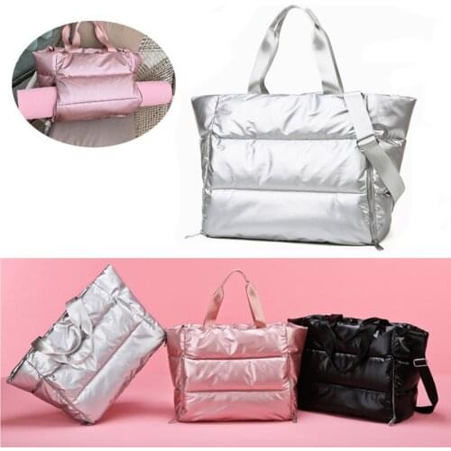 Fitness sports bag waterproof dry and wet separation swimming yoga mat weekend travel luggage bag portable one-shoulder handbag