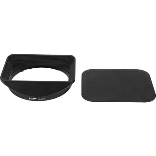 Haoge LH-S85B Bayonet Square Metal Lens Hood Shade with Cap for Sony FE 85mm F1.8 SEL85F18 Lens