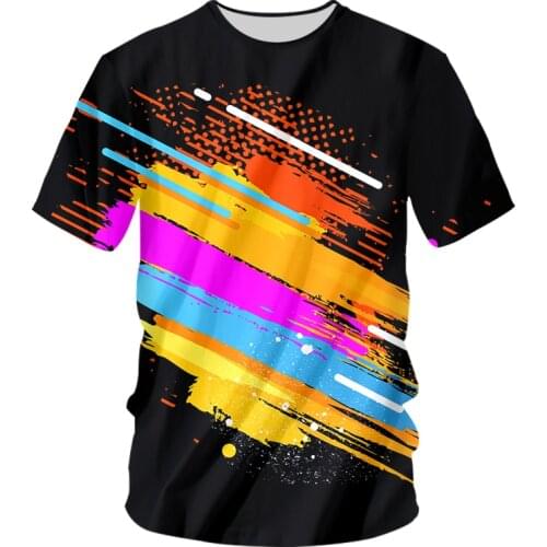 IFPD EU/US Size New T Shirt Women And Man 3D Paint Color Fashion Printed Top Tshirt Female Tee Shirt Plus Size Clothes T-shirt