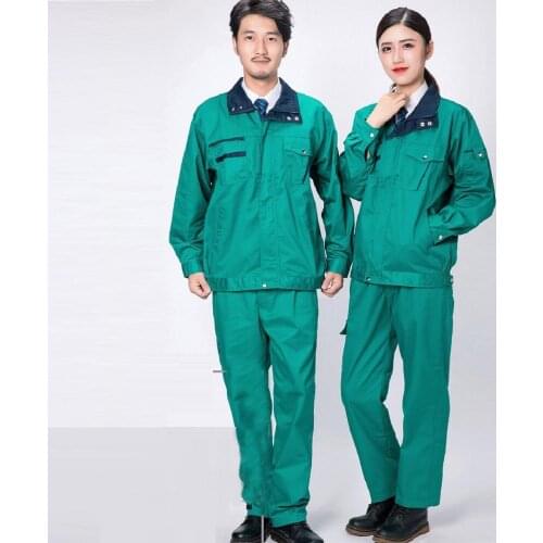Work Clothing Sets Men Women Unisex Workwear Suits Spring Autumn Long Sleeve Jackets Pants Factory Repair green Workers Uniforms