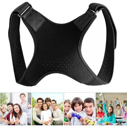 Unisex Adjustable Posture Corrector Shoulder Back Humpback Spine Support Belt Men Women Upper Back Brace Shoulder Support Belt